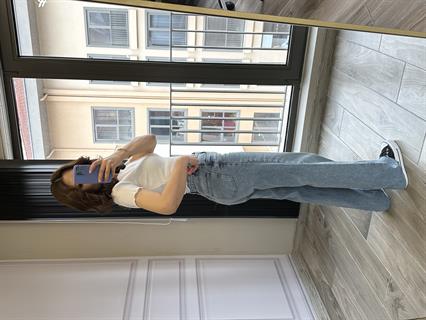 Açık Mavi Geniş Paça Kot