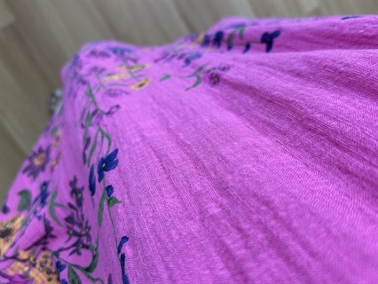 Alara Pembe Çiçekli Astarlı Elbise