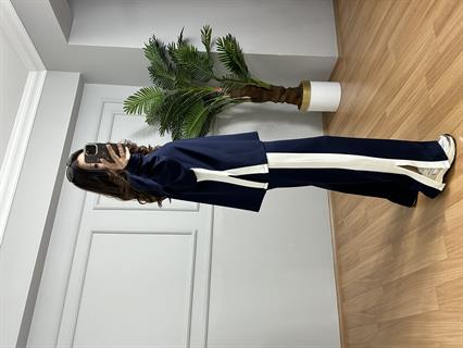 Alesa Lacivert Modal kumaş Şeritli Eşofman Takımı