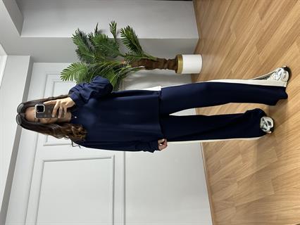 Alesa Lacivert Modal kumaş Şeritli Eşofman Takımı