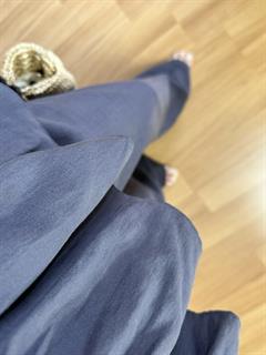 Anya Antrasit Büzgülü Bluz Ve Pantolon Takım