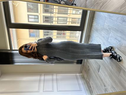 Asit Yıkamalı Likralı Elbise