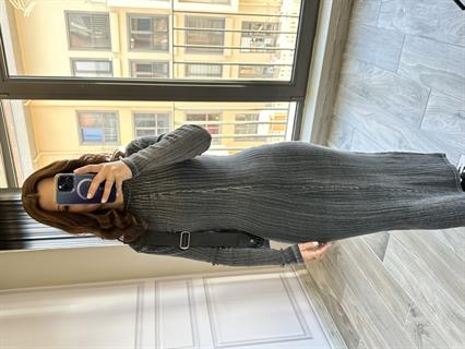 Asit Yıkamalı Likralı Elbise