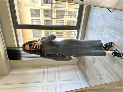 Asit Yıkamalı Likralı Elbise