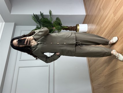 Aura Vizon Bambu Kumaş Kapüşonlu Takım 