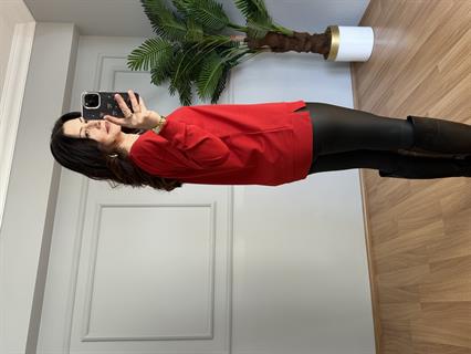 Ava Kırmızı 2 İplik Basic Sweatshirt