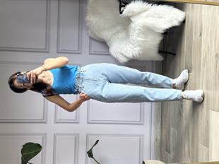 Bel Detaylı Mom Jean