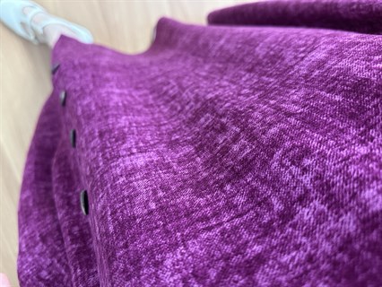 Beste Hareli Fuşya Yandan Düğme Detaylı Pamuk Viskon Elbise