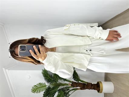 Beyaz Orjinal ZR Marka Bomber Ceket