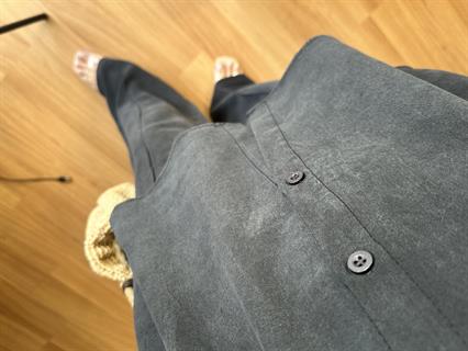 Daria Antrasit Orj Marka Yıkamalı Tensel Kumaş Takım