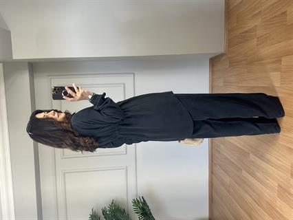 Daria Antrasit Orj Marka Yıkamalı Tensel Kumaş Takım