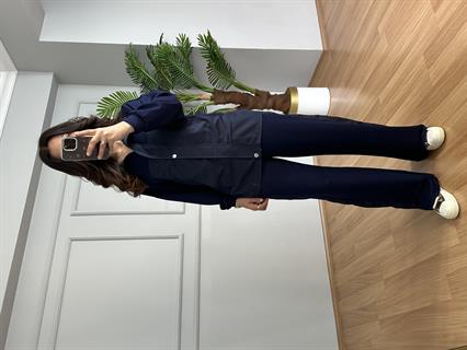 Delra Lacivert Paraşüt Ve Modal Kumaş Tasarım Eşofman Takımı