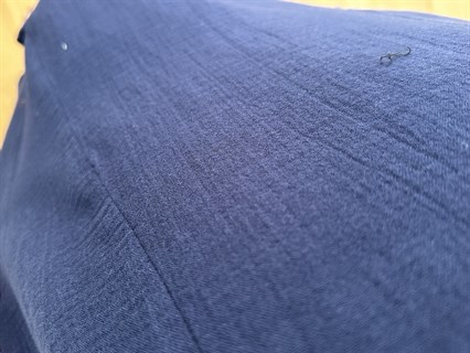 Deny Lacivert Düğme Detaylı Müslin Elbise