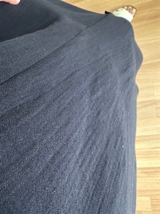 Deny Siyah Düğme Detaylı Müslin Elbise