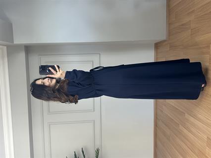 Diana Lacivert  Modal Sekiz Parça Elbise