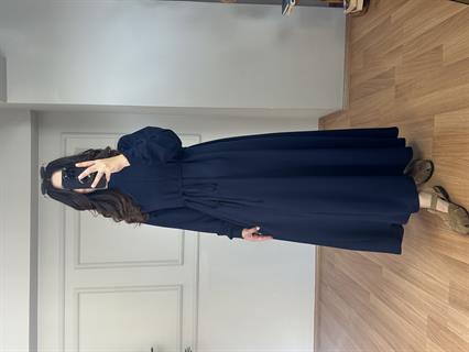 Diana Lacivert  Modal Sekiz Parça Elbise