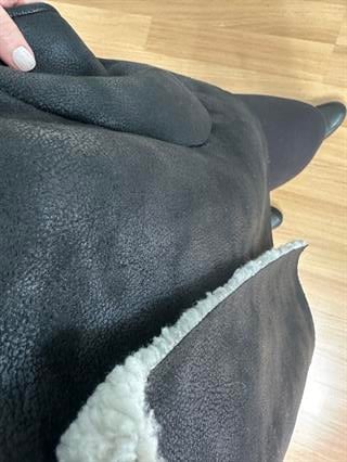 Diva Siyah İthal Nubuk Kürk Detaylı Yelek