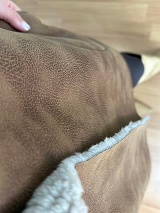 Diva Taba İthal Nubuk Kürk Detaylı Yelek