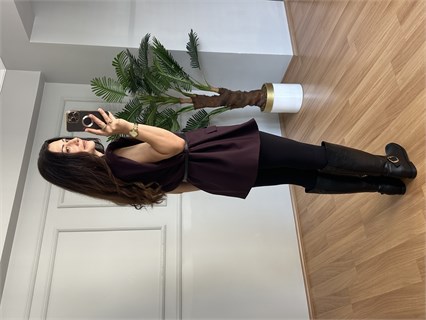 Doria Bordo Premium Kalite Vatkalı Yelek