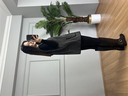 Elen Antrasit Biyeli Polar Yelek