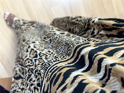 Elisa Kahve Balon Kol Pamuk Viscon Elbise