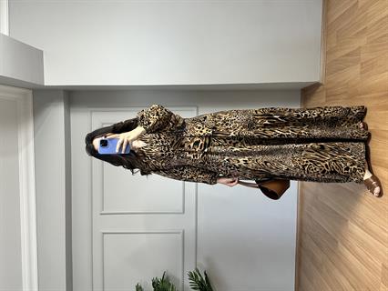 Elisa Kahve Balon Kol Pamuk Viscon Elbise