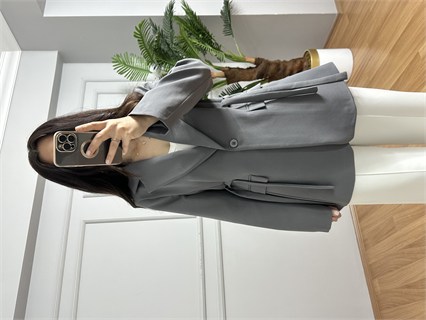 Envo Füme Bel Detaylı Blazer Ceket 