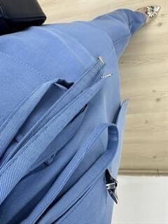 Fredy Mavi İthal Cupra Kumaş Premium Seri Düğme Detaylı Ceket  Pantolon Takım