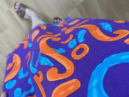 Garcia Mor-Turuncu Midi Boy Kolsuz Elbise