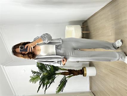 Gri Modal Çelik Fermuarlı Eşofman Takımı