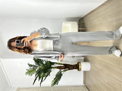 Gri Modal Çelik Fermuarlı Eşofman Takımı