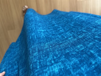 Helin Mavi Hareli  Pamuk Viskon Midi Boy Elbise