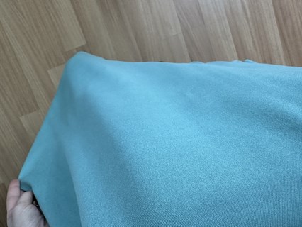 Helin Su Yeşili Tek Renk Desen Pamuk Viskon Midi Boy Elbise