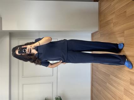 Hera Orj Marka Pike Modal Kumaş Lacivert Eşofman Takımı