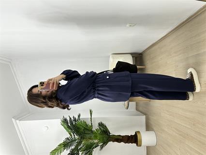 Juno Lacivert Çıtçıtlı Modal Takım