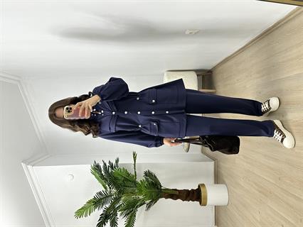 Juno Lacivert Çıtçıtlı Modal Takım