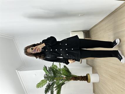 Juno Siyah Çıtçıtlı Modal Takım