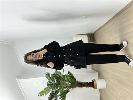 Juno Siyah Çıtçıtlı Modal Takım