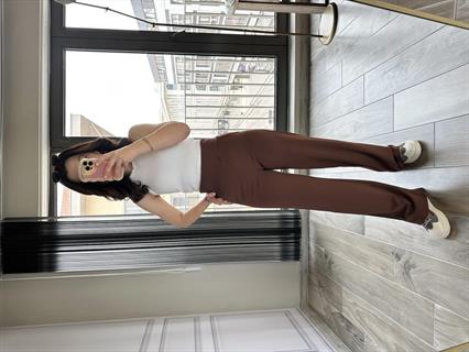 Kahve Korsaj Kemerli Palazzo Pantolon