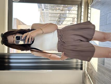 Kahve Orjinal Mssm Tensel Kumaş Şort