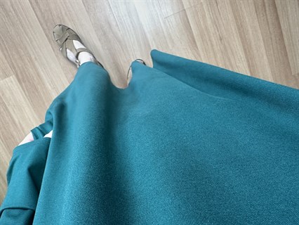 Karina Zümrüt Yeşili Fermuarlı Cepli Basic Elbise
