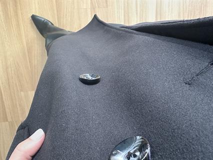 Karla Siyah Manşetli Premium Kalite Kaşe Kaban