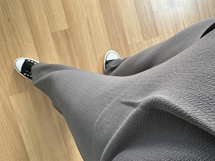 Kendy Antrasit Likralı Bel Çift Düğmeli Palazzo Pantolon