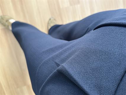 Kendy Lacivert Likralı Bel Çift Düğmeli Palazzo Pantolon