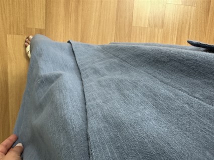 Kety Mavi  Keten Kalın Askılı Elbise