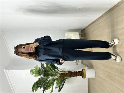 Lacivert Premium Kalite Modal Kumaş Orjinal Marka Kapüşonlu Eşofman Takımı