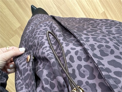 Lana Leopar Büzgülü Premium Ceket 