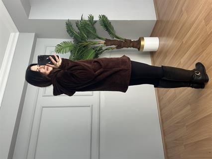 Liora Acı Kahve Peluş Ceket