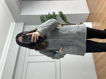 Liora Gri Peluş Ceket