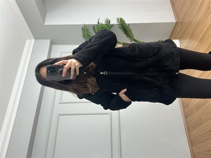 Liora Siyah Peluş Ceket